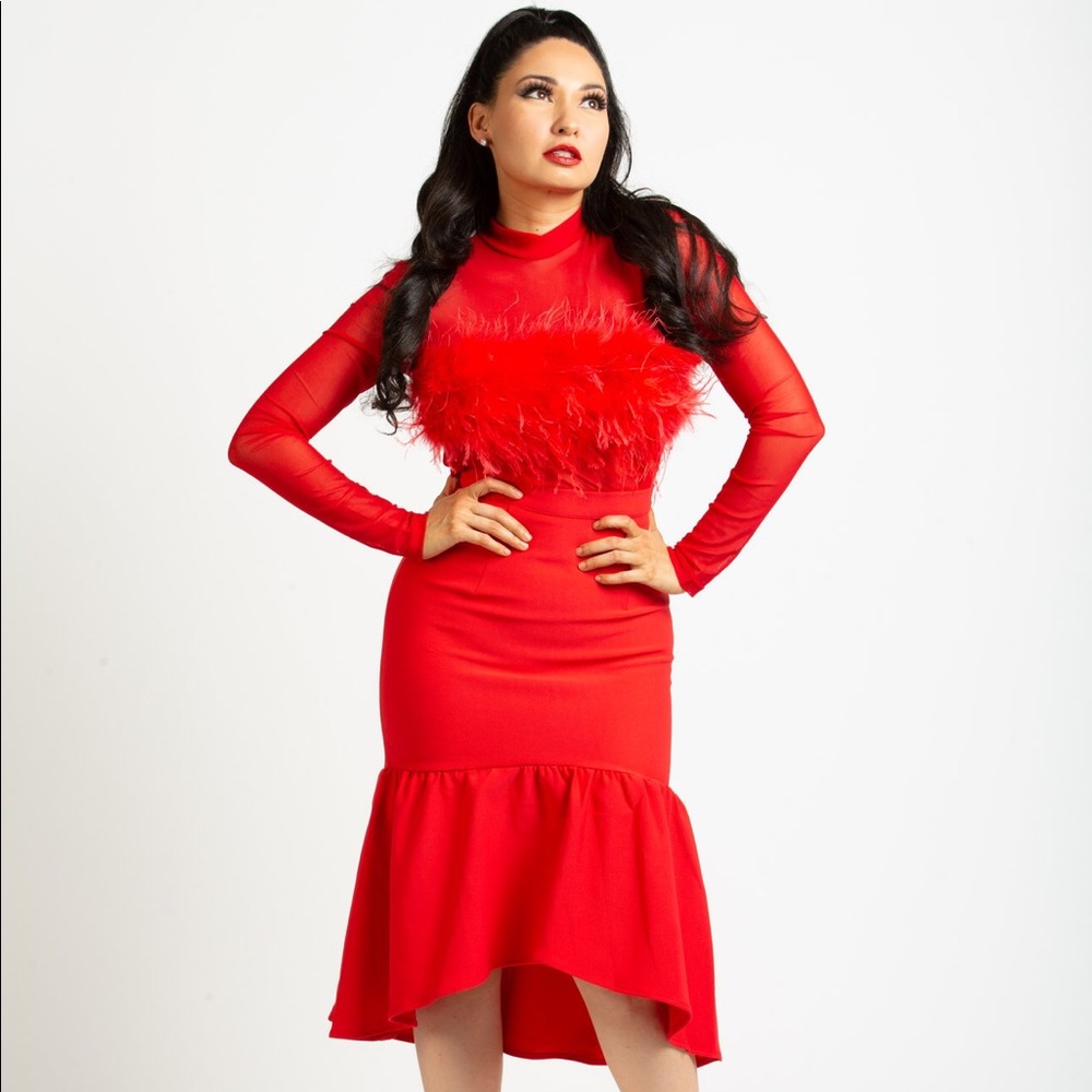 Red Feather Crop - Picture 2 of 3